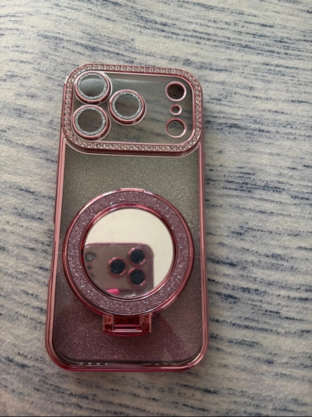 Pink Bling iPhone Camera Ring Grip Case